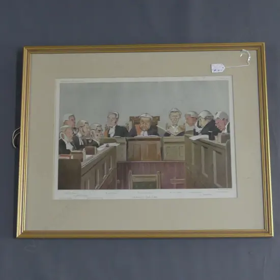 FRAMED LITHO HEADS OF LAW 480 X 330 MM