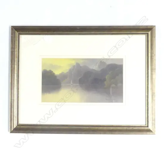 CHARLES (CHAS) YOUNG COLONIAL LANDSCAPE OIL 185x340mm