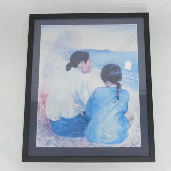 THOMAS SCICLI-LAUTERBACH, WATERCOLOUR PRINT, TITIRO WHAKATAU ANO (gazing inward)  490 X 390MM