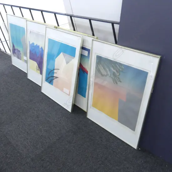 6 RODNEY FUMPSTON PRINTS; GARDEN EVENING SERIES ED. OF 40 535x485mm