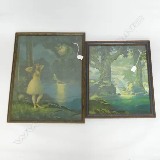 2 FRAMED PRINTS INCL ISLAND GIRL BY MOONLIGHT 400 X 530MM & TREE SCENE  345 X 530MM