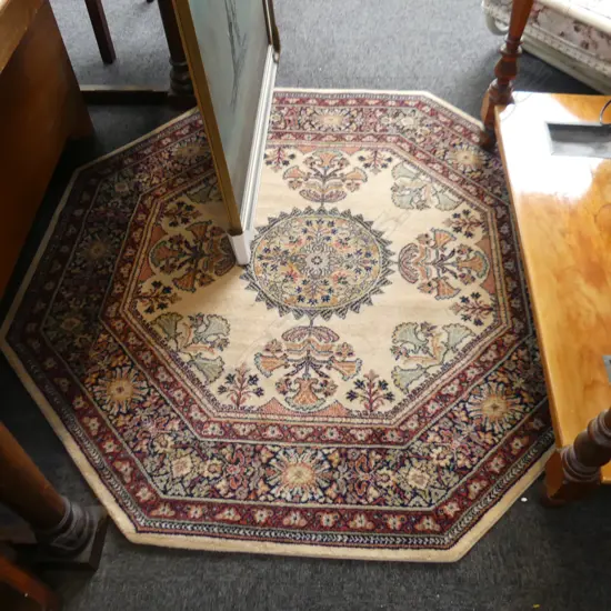 OCTAGONAL WOOL RUG DIA 1400MM