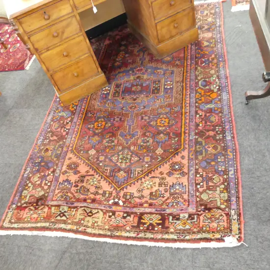 IRANIAN HAMADAN HAND KNOTTED WOOL PILE RUG 2180 X 1350 MM