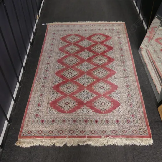 HAND KNOTTED MIXED PILE RUG 1950 X 1370 MM SOME WEAR