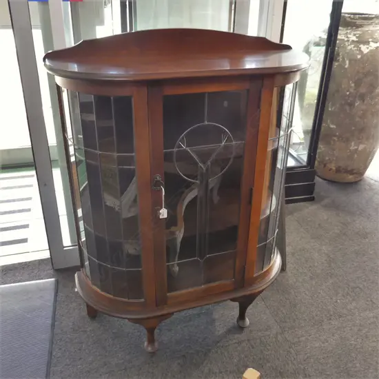 OAK CHINA CABINET (2 SMALL BREAKS) 910x350x1170mm