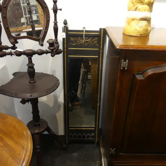 ANTIQUE EBONISED MIRROR 1120x305mm