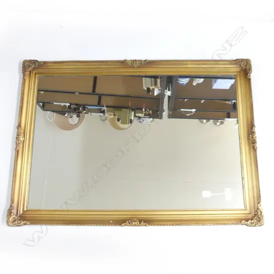 LARGE GILT FRAMED MIRROR 1050x740mm
