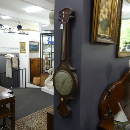 BANJO SHAPED WALL BAROMETER C.M SCOTT DERBY