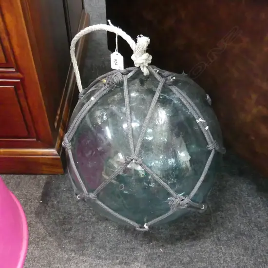 VINTAGE JAPANESE HOKKAIDO GLASS FISHING NET FLOAT D.310mm