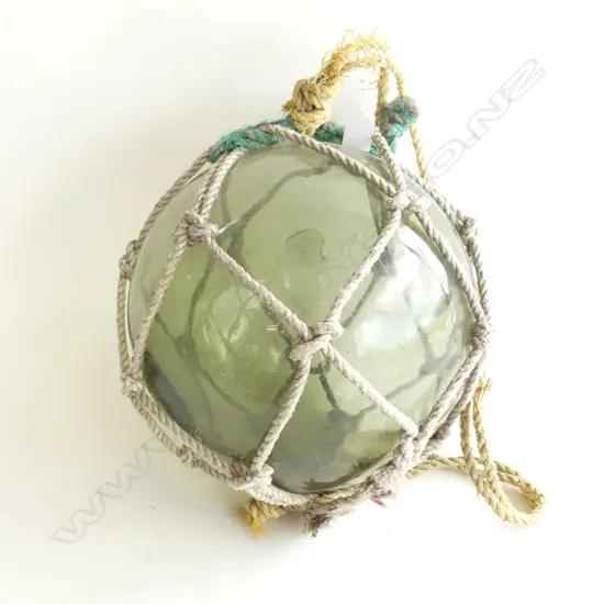 VINTAGE JAPANESE HOKKAIDO GLASS FISHING NET FLOAT D.300mm