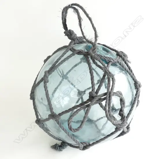 VINTAGE JAPANESE HOKKAIDO GLASS FISHING NET FLOAT D.300mm