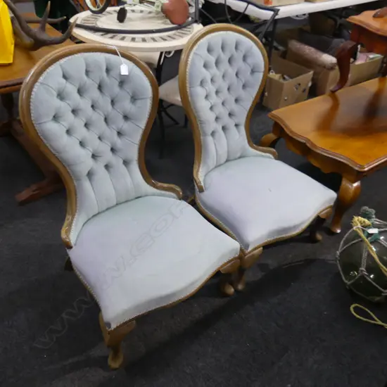 PR REPRO GRANDMOTHER CHAIRS IN BLUE VELVET