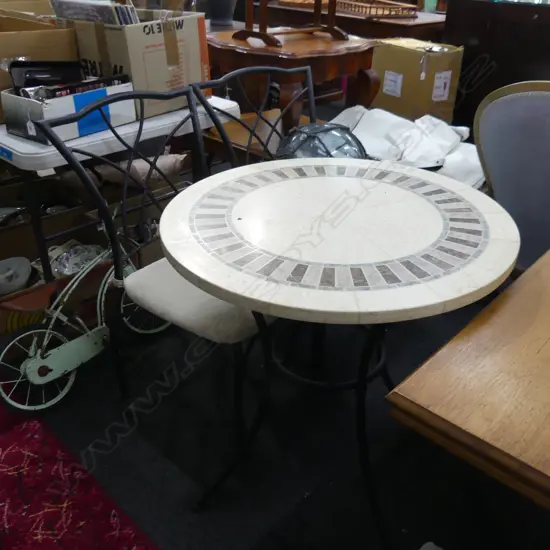 OUTDOOR TABLE AND TWO CHAIRS