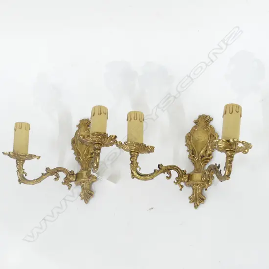 PR ITALIAN GILDED METAL SCONCES H.180mm