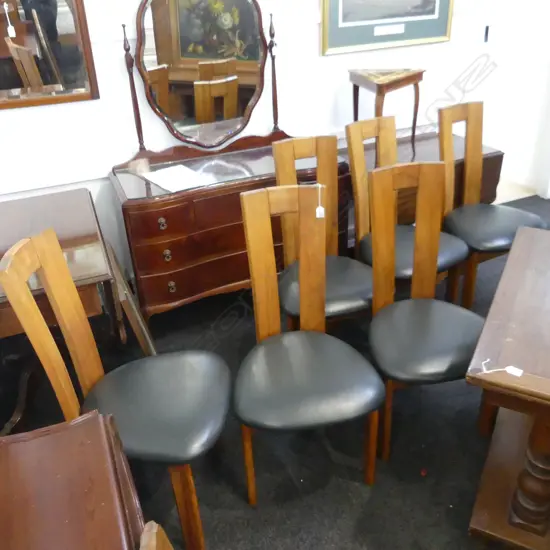 6 RIMU DINING CHAIRS