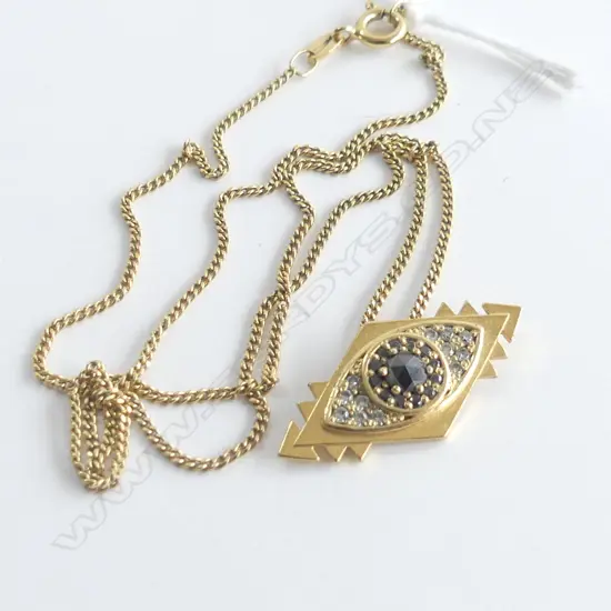 ZOE & MORGAN SILVER/GOLD PLATED EYE NECKLACE CHAIN 45CM