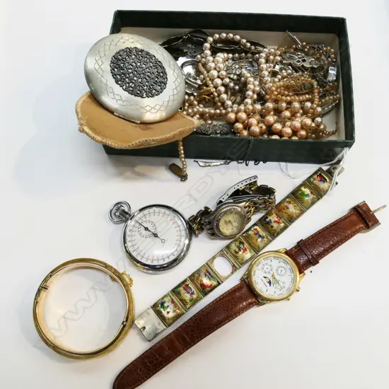 ASST. COSTUME JEWELLERY; WATCHES ETC