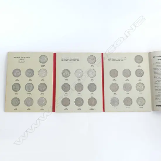 NZ FLORINS COIN ALBUM 1933-1966 - COMPLETE 