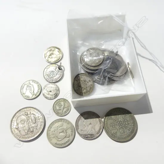 BAG SILVER COINS INCL US SILVER DOLLAR, 1884