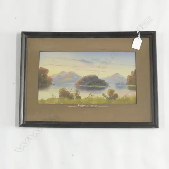 GARRATT, Henry Thomas (NZ 1875-1953), Pelorous River, Oil on card, signed, 150mm x 290mm