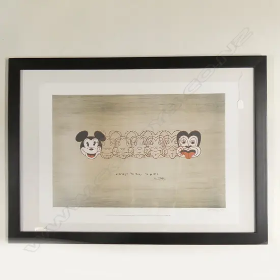 DICK FRIZZELL FRAMED REPRODUCTION PRINT MICKY TO TIKI TU MEKE 850 X 590 MM