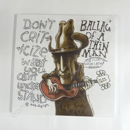 SIMON MCLEAN  OIL ON CANVAS THE CAT IN THE HAT II 900 X 900 MM RETAIL COST $1650