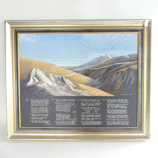 JACKIE ADDENBROOKE, 'DANSYS PASS LOOKING SOUTH', OIL ON BOARD, SIGNED & DATED, 900 x 750mm