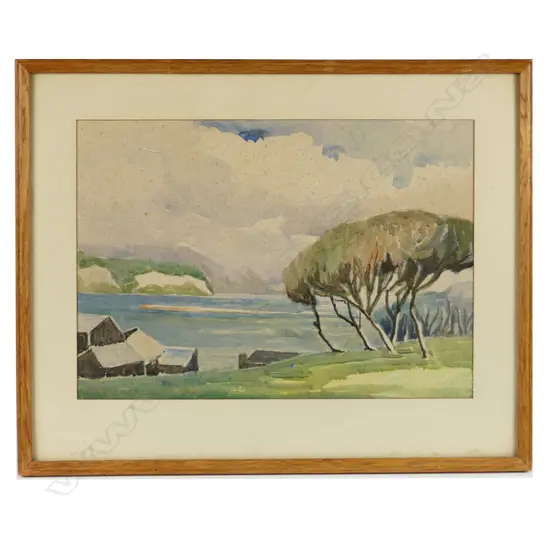 ETHEL JONES W/C COASTAL LANDSCAPE 250 x 345mm