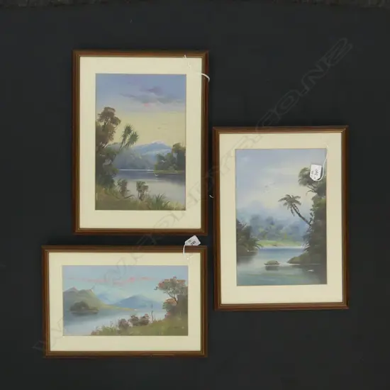 H T GARRETT 3 OILS ON BOARD TWO 320 X 220 MM ONE 160  X 290 MM