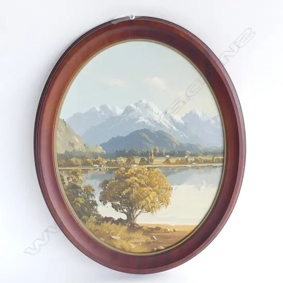 JOHN HORTON OIL ON BOARD LAKE HAYES H 340 MM