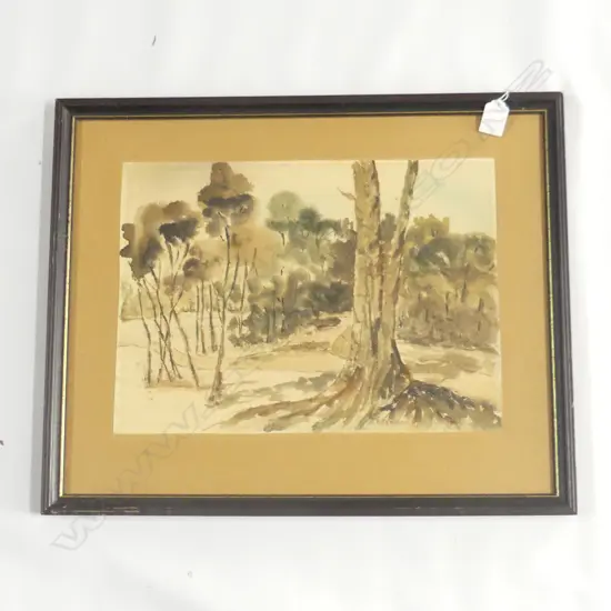 AITCHISON, D (NZ), Trees and Bush, W/C, signed, 280mm x 390mm