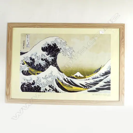FRAMES PRINT THE GREAT WAVE OF KANAGAWA BY HOKUSAI 910 X 590 MM