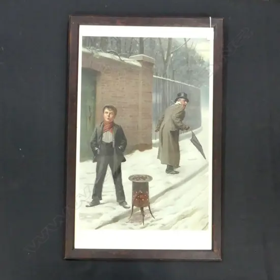 1909 ORIGINAL PEARS PRINT "THE SNOWBALL" 750 x 500mm