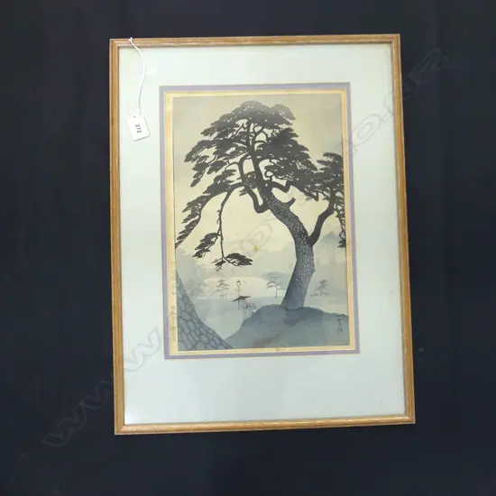 SHIRO KASAMATSU PRINT 'LONE PINE' 370x260mm