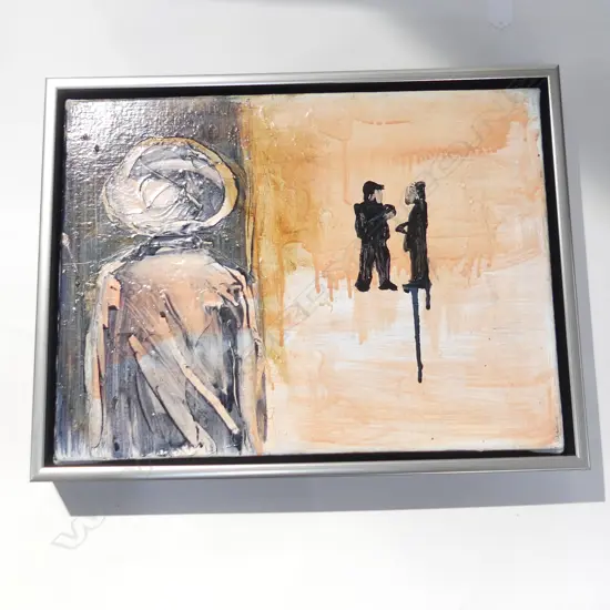 TOBY RAINE UNTITLED ABSTRACT OIL 2010 305x405mm