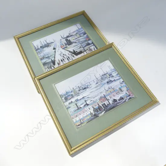 2 L.S. LOWRY FRAMED PRINTS 170 X 215MM