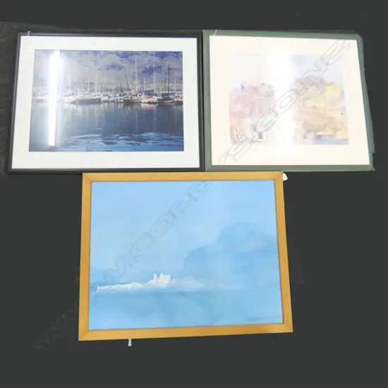 2 LGE RALF WESTPHAL CEFALU PRINTS; 'SIZILIEN' 680x885mm + VILLAGE + ONE OTHER UNSIGNED PRINT