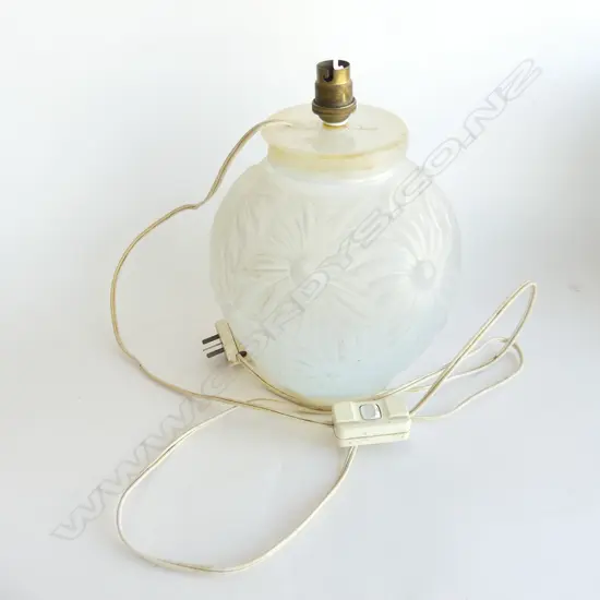 FRENCH ETLING GLASS LAMP BASE (rim broken) H.280mm