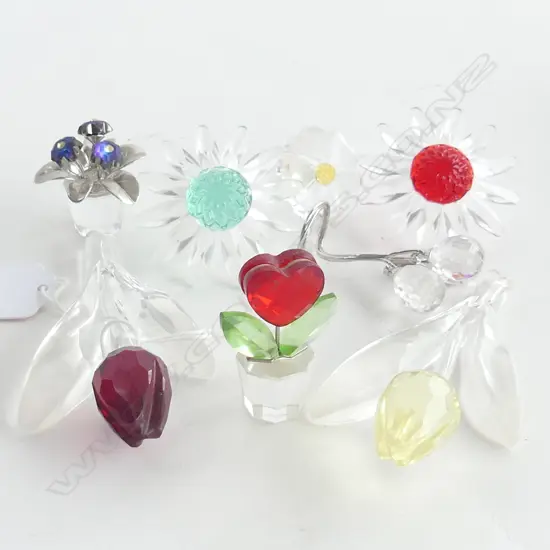 8 ASST. SWAROVSKI FLOWERS H.90mm