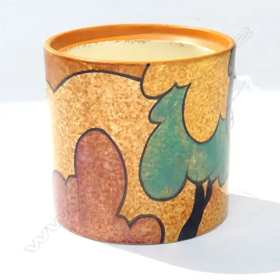 CLARICE CLIFF CAFE AULAIT JAM POT NO LID  H80MM