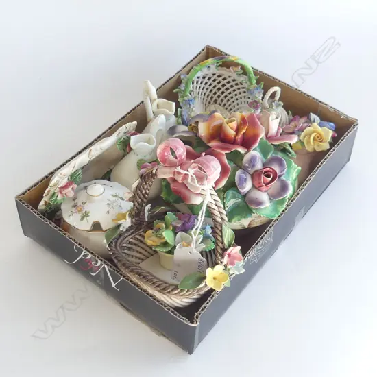 10 PCS MINITURE FLORAL CHINA