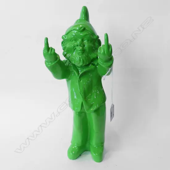 GREEN PAINTED GNOME H 330 MM