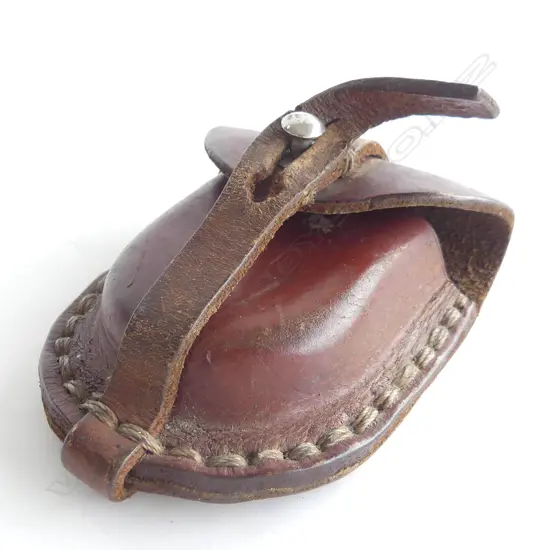 ANTIQUE LEATHER POCKETWATCH/COMPASS POUCH