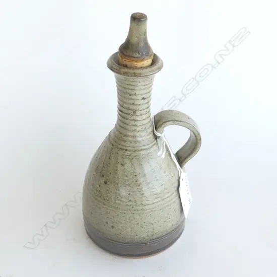 PETER STICHBURY POTTERY OIL BOTTLE with stopper