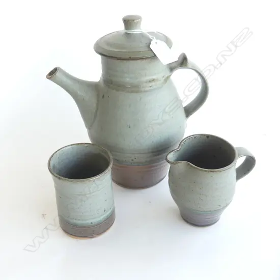 PETER STITCHBURY 3PC PART COFFEE SET: COFFEE POT sugar & cream