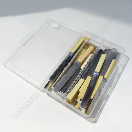 28 IVORINE 'BONE' HANDLED KNIVES