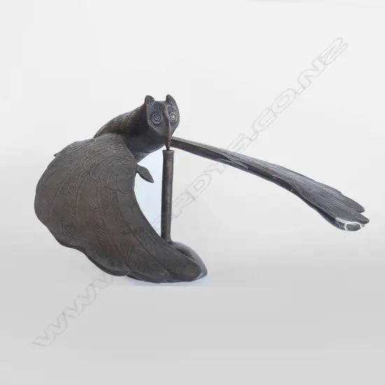 FLYING BRONZE OWL ON STAND H230MM **RTV**