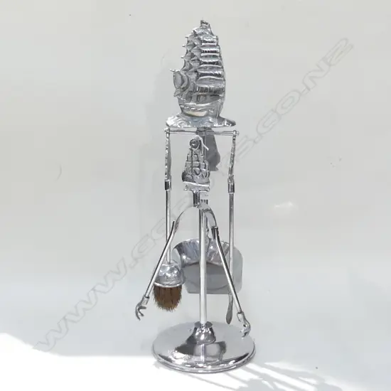 CHROME FIRESIDE SET H.580mm