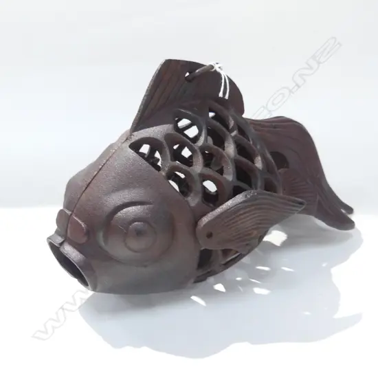 CAST IRON OUTDOOR LANTERN, GOLDFISH