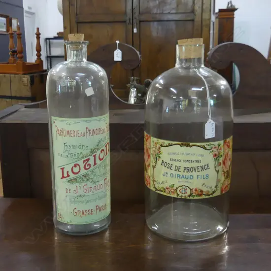 2 LARGE PHARMACY DISPLAY PERFUME BOTTLES H.420mm